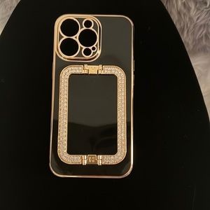 IPhone 13 Pro Crystal Stones Liquid Silicone Phone Case